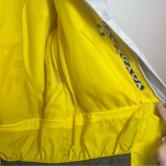 Special Blend Women's Liberty Snowboard Jacket Size Medium Cream Yellow Teal - Picture 6 of 16